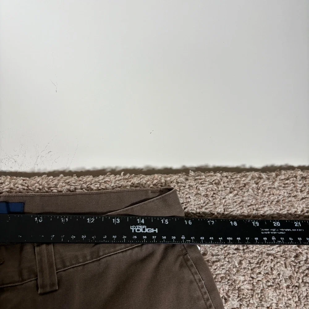 Polo Ralph Lauren Mens Brown Cotton Twill Straight Leg Chino Pants 33x32 Cuffed